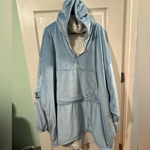 THE COMFY Origina Sherpa Lined Microfiber Fleece Wearable Blanket oversized, OS